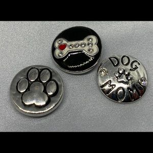 SALE - Dog Mom Snap Button Charm Set